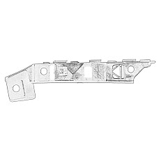 Suport, bara protectie Suport bara Fata Dreapta latura plastic pentru aripa KIA CEE'D 1.4-2.0D 12.06-12.12 HYUNDAI 865141H500