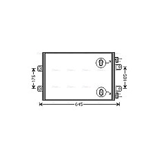Condensator, climatizare Condensator A/C 550x380x16 RVI MASCOTT RENAULT MASTER PRO 05.04-12.13 AVA COOLING RTA5406 AVA