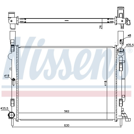 Radiator, racire motor Radiator motor  RENAULT KANGOO BE BOP KANGOO EXPRESS KANGOO II 1.5D NISSENS NIS 637618