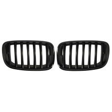 Grila radiator Arcul de gaz grilaj frontal Set 2 bucati negru/negru lucios BMW X5 E70 3.0-4.8 10.06-07.13 02.07-06.13 BLIC 6502-07-0096990KP