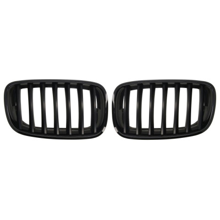 Grila radiator Arcul de gaz grilaj frontal Set 2 bucati negru/negru lucios BMW X5 E70 3.0-4.8 10.06-07.13 02.07-06.13 BLIC 6502-07-0096990KP