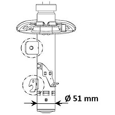 Amortizor Fata Dreapta DS DS 3 PEUGEOT 208 208 I 1.0-1.6D 03.12- KAYABA KYB3348012
