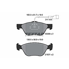 Set placute de frana Fata ALFA ROMEO 145 146 147 156 GT GTV SPIDER FIAT BRAVO I COUPE MAREA MULTIPLA PUNTO LANCIA DEDRA DELTA II KAPPA LYBRA 1.6-3.2 04.90-03.12 TEXTAR 2328902