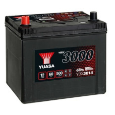 Acumulator Pornire Battery YUASA 12V 60Ah/500A YBX3000 SMF L+ standard 232x173x225 B00 starting YUASA YBX3014