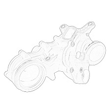 Termostat,lichid racire Thermostat housing with thermostat  AUDI A4 ALLROAD B9 A4 B9 A5 A6 ALLROAD C7 A6 C7 A7 Q7 3.0D 05.14- OE VW 059 121 111CR