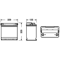 Acumulator Pornire Acumulator EXIDE 12V 45Ah/330A EN EXCELL L+ en 220x135x225 B1 pornire EXIDE EB451
