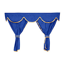Cortina cabina ofer Perdele cabinei soferului CLASSIC cantitate in set: 5buc albastru F-CORE F-CORE XC34 BLUE