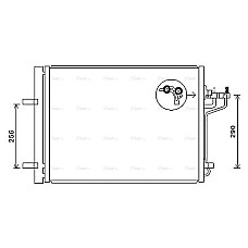 Condensator, climatizare A/C condenser with dryer  FORD C-MAX II FOCUS III GRAND C-MAX 1.6-2.0D 04.10-02.20 AVA COOLING FD5488D AVA