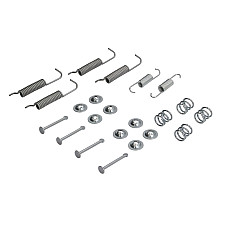 Set accesorii, saboti frana parcare Set de montaj pantofi de frana AKEBONO MITSUBISHI PAJERO CLASSIC PAJERO I PAJERO II PAJERO III PAJERO IV PAJERO SPORT I PAJERO SPORT II 2.4-3.8 11.89- QUICK BRAKE QB105-0821