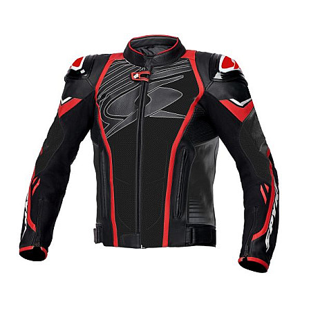 Jachete din piele Jackets sports SPYKE ARAGON EVO colour neagra/fluorescent/red size 48 SPYKE 110310/10136/48