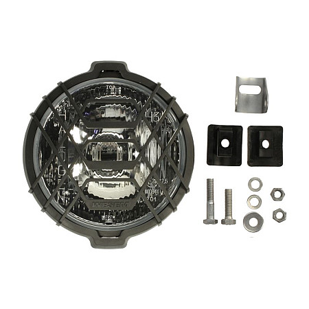 Far faza lunga Universal headlamp L/R long-range H3 12/24V diameter 160mm depth: 66mm transparent metal/plastic neagra grille WESEM HO1.00701.00