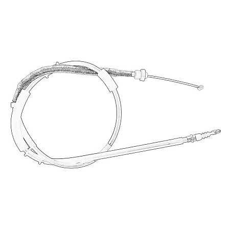 Cablu, frana de parcare Handbrake cable rear L/R 1778mm/1552mm FIAT 500L 0.9-1.6D 09.12- OE FIAT 51963352