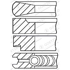 Set segmenti piston Inele de 11177mm STD 316 2385 2385 4747 setat pentru piston FORD BSD333H BSD444 GOETZE 08-100100-00