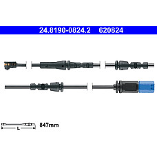 Senzor de avertizare,uzura placute de frana Senzor uzura placute frana Fata BMW X5 G05 X5 G05 F95 X6 G06 F96 X7 G07 2.0D-4.4H 08.18- ATE 24.8190-0824.2