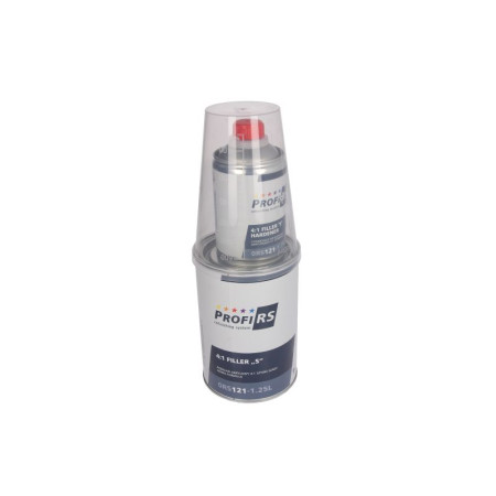 Grund / Primere Grund acrilic gri 125L intaritor tip de pulverizare: pistol proportii: 4:1 aplicatie pentru suprafata: Caroseria auto sasiu formula noua nu utilizati diluant PROFIRS 0RS121-1.25L
