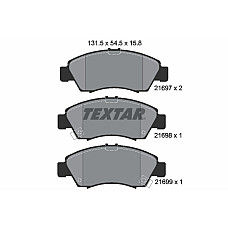 Set placute de frana Fata HONDA CAPA CITY IV CITY V CIVIC V CIVIC VI JAZZ II LOGO 1.2-1.6 10.91- TEXTAR 2169701