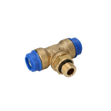 Cap de cuplare Montare TEKALAN Conector T cu trei cai M16x15 15mm/15mm metal cantitate: 1buc cu piulita PNEUMATICS PNT15/M16/15