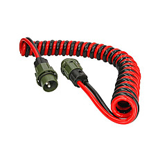 Cablu infasurat Sirma electrica spiralata poliuretan lungime de lucru 35m dopuri numar pini: 2 numar cabluri: 2x35mm conectori fara certificat VG pentru tensiune inalta TRUCKLIGHT EC-02N-35/3.5
