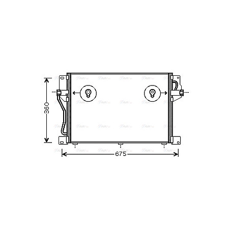Condensator, climatizare A/C condenser VOLVO 850 C70 I S70 V70 I XC70 I 2.0-2.5D 06.91-10.05 AVA COOLING VO5077 AVA