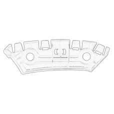 Suport, bara protectie Ghid bara de protectie Fata Stanga plastic SKODA CITIGO VW LOAD UP UP! 1.0/1.0CNG/Electric 08.11- OE VW 1S0 807 183A