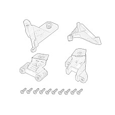 Maner, dispozitiv de reglare a sistemului de reglare faruri Headlamp bracket repair kit front L CITROEN JUMPER FIAT DUCATO PEUGEOT BOXER 06.14- OE FIAT 1375112080