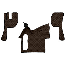 Covor compartiment picioare F-CORE fara compartiment in carcasa cutiei de viteze pe intregul etaj cantitate in set 3 szt. material - piele matlasata eko culoare - maro pentru transmisie manuala VOLVO FH 01. F-CORE F-CORE FL13 BROWN