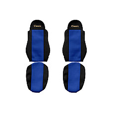 Husa scaun Huse pentru scaune Classic albastru material velours serie CLASSIC DAF XF 105 XF 95 F-CORE F-CORE PS01 BLUE