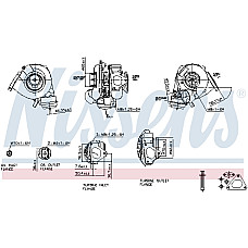 Turbocompresor Nou cu set de garnituri MERCEDES E VF210 E W210 E T-MODEL S210 M W163 2.7D 07.99-06.05 NISSENS NIS 93109