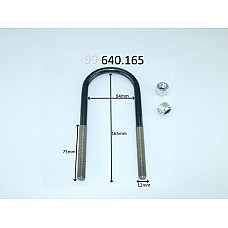 Brida arc Leaf spring shackle 165mm M12 DAIHATSU FEROZA 1.6 10.88-12.99 LS GERMANY 640165-LS