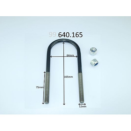 Brida arc Leaf spring shackle 165mm M12 DAIHATSU FEROZA 1.6 10.88-12.99 LS GERMANY 640165-LS