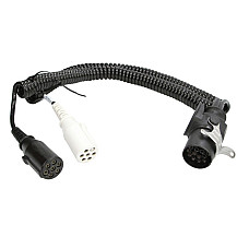 Cablu infasurat Sirma electrica spiralata poliuretan lungime de lucru 3m lungime maxima 45m dopuri numar pini: 7/15 numar cabluri: 1x15+6x1mm 9 pini activi in fisa 15 Adaptor 15-N / S temperatura de lucru JAEGER 711216EJ