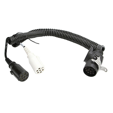 Cablu infasurat Sirma electrica spiralata poliuretan lungime de lucru 3m lungime maxima 45m dopuri numar pini: 7/15 numar cabluri: 1x15+6x1mm 9 pini activi in fisa 15 Adaptor 15-N / S temperatura de lucru JAEGER 711216EJ