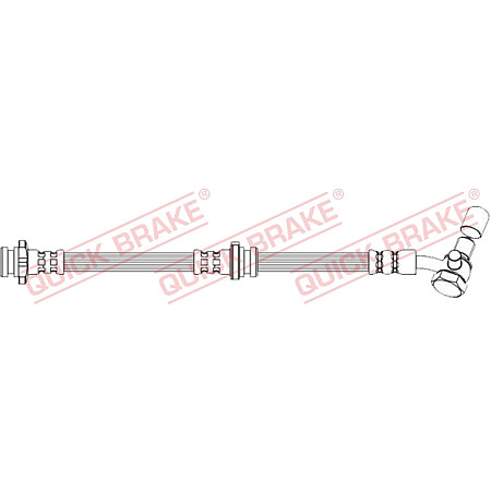 Furtun frana Furtun/conducta de frana flexibil Fata Dreapta lungime 602mm M10x1/M10x1 NISSAN QASHQAI II RENAULT KADJAR 1.2-1.6D 11.13- QUICK BRAKE QB50.749X