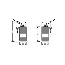 Uscator,aer conditionat Air conditioning drier FORD FIESTA V FUSION 1.6D 11.04-12.12 AVA COOLING FDD386 AVA