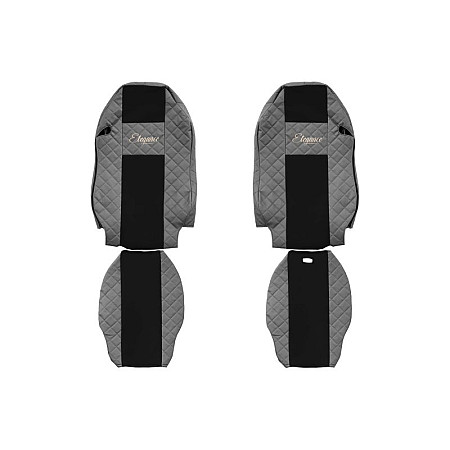 Husa scaun Huse pentru scaune Elegance gri material eco-piele / velours serie ELEGANCE MERCEDES F-CORE F-CORE FX10 GRAY