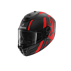 Cati integrale Casca casca cu fata intreaga SHARK SPARTAN RS CARBON SHAWN MAT culoare carbon/matt/negru/rosu marime L SHARK HE8156E-DAR-L