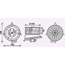 Electromotor, ventilatie interioara Suflanta de aer MERCEDES C W202 1.8-3.6 03.93-05.00 AVA COOLING MS8711 AVA