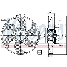 Ventilator, radiator Ventilator radiator CITROEN BERLINGO BERLINGO/MINIVAN XSARA ZX PEUGEOT 306 PARTNER PARTNER/MINIVAN 1.1-2.0 03.91-12.15 NISSENS NIS 85705
