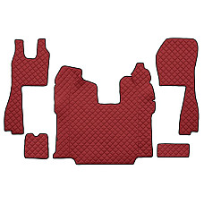Covor compartiment picioare F-CORE pe intregul etaj cantitate in set 5 szt. material - piele matlasata eko culoare - rosu scaune standard - nu RECARO transmisie automata SCANIA LPGRS PGRT 01.10- F-CORE F-CORE FL10 RED