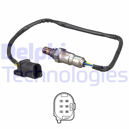 Sonda lambda 581mm AUDI Q3 SEAT TARRACO SKODA KODIAQ VW TIGUAN TIGUAN/SUV TOURAN 1.6D/2.0D 05.15- DELPHI ES21160-12B1