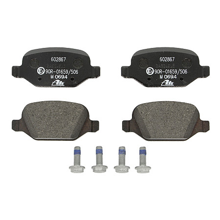 Set placute de frana Spate cu suruburi de ghidare a etrierului de frana ALFA ROMEO 147 156 GT FIAT LINEA LANCIA LYBRA 1.4-3.2 02.97- ATE 13.0460-2867.2