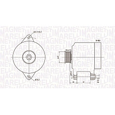 Alternator 12V 75A RENAULT ESPACE III LAGUNA I MEGANE I MEGANE I CLASSIC MEGANE I COACH MEGANE SCENIC RAPID/MINIVAN 1.8/1.9D/2.0 11.93-08.03 MAGNETI MARELLI 063731306010