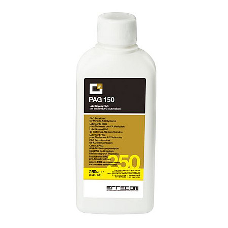 Uleiuri pt instalatia de climatizare Vehicle A/C system oil PAG 150 025L 1 pcs coolant type: R1234yf/R134a contains UV colour hybrid cars service eV maintenance PREMIUM PAG 150 + UV DYE a/C station model: wszystkie modele ERRECOM ER OL6010.Q.P2