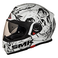 Cati integrale Helmet full-face helmet SMK TWISTER SKULL GL120 colour neagra/white size XS unisex SMK SMK0104/17/GL120/XS