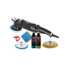 Masina de polizat Set de lustruire Big Foot amplitudine oscilatii: 15mm diametru disc 125mm ajustare turatie 3000-5200 rev./min. greutate 26 kg putere nominala 500W tensiune: 230V in set: accesorii RUPES 3201527
