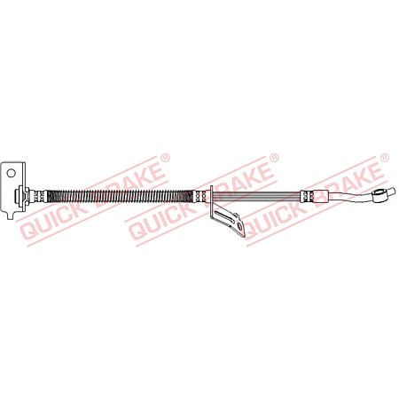 Furtun frana Furtun/conducta de frana flexibil Fata Stanga lungime 547mm M10x1 HYUNDAI IX20 1.4-1.6LPG 11.10- QUICK BRAKE QB50.734