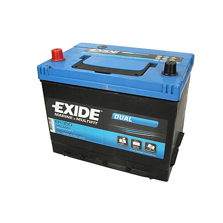 Baterie de alimentare Acumulator EXIDE 12V 80Ah/510A DUAL MARINE/RV L+ borna standard 260x175x225 B0 aditional - auxiliar/ciclu profund/pornire/utilizare multipla EXIDE ER350