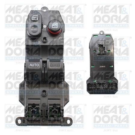 Comutator,macara geam Car window regulator switch front L HONDA JAZZ II JAZZ III 1.2/1.3/1.4 03.02- MEAT &amp; DORIA MD26508