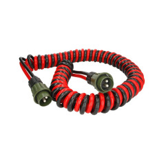 Cablu infasurat Sirma electrica spiralata poliuretan lungime de lucru 6m dopuri numar pini: 2 numar cabluri: 2x35mm conectori fara certificat VG pentru tensiune inalta TRUCKLIGHT EC-02N-35/6