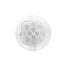 Iluminare interior Interior lighting lamp 12V surface height 19mm diameter 190mm 12 diodes silver reflector TRUCKLIGHT IL-UN011